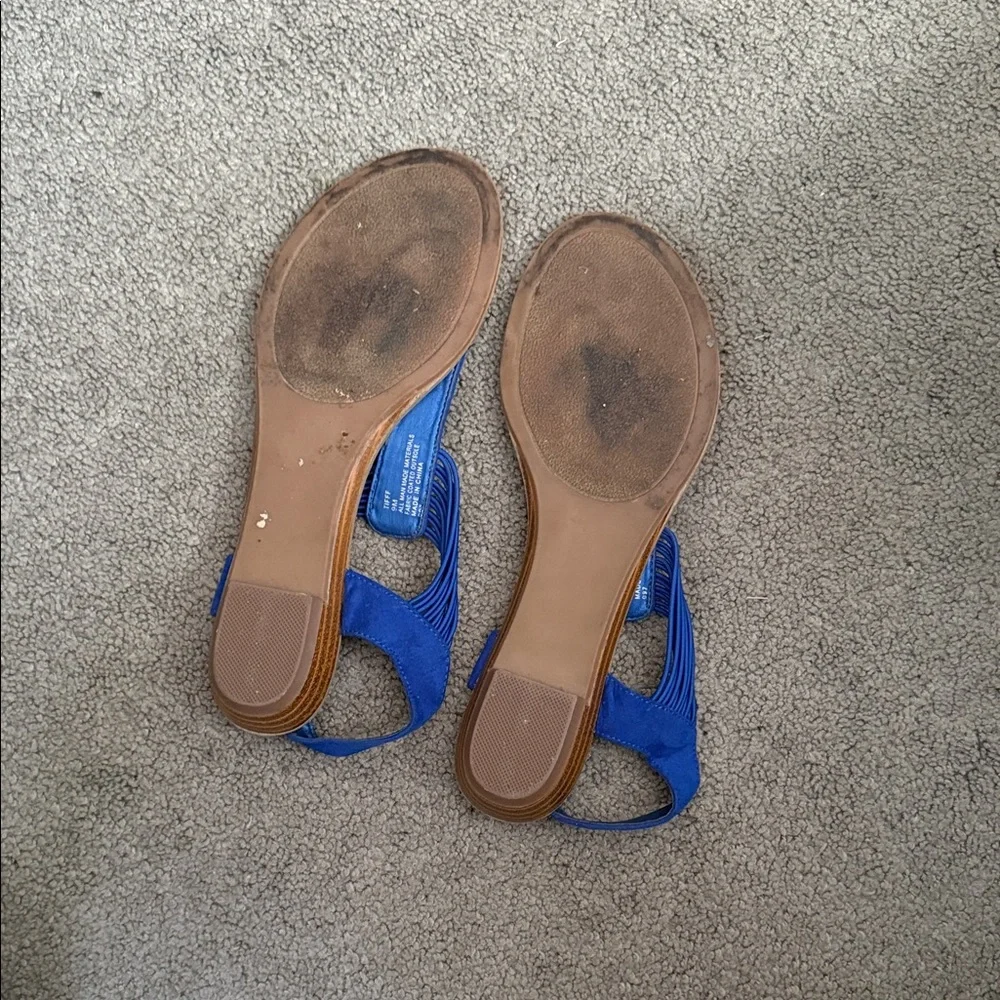 Madden Girl Royal Blue Sandals with Rhinestone Accent - Picture 5 of 5